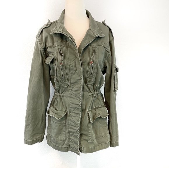 Sam Edelman Army Green Military Jacket - Picture 2 of 8